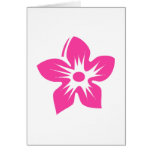Hot Pink Hawaiian Flower Card