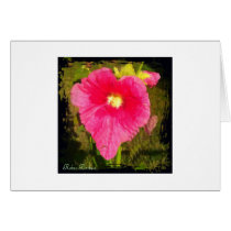 Hot Pink Heart Flower 2 cards