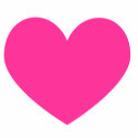 Hot Pink Heart Magnet photo sculptures