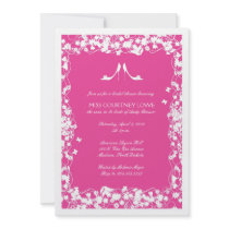 Hot Pink Heels Bridal Shower Invitation
