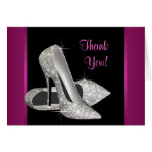 Hot Pink High Heels Thank You Card