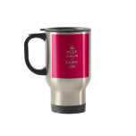 Hot Pink Keep Calm and Carry On mugs