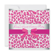 Hot Pink Leopard Bow Pink Leopard Sweet 16 Party