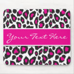 Hot Pink Leopard Mouse Pad