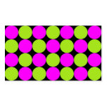 Hot Pink & Lime Green Polka Dots business cards
