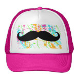 Hot Pink Moustache Trucker Hat