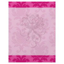 hot pink on pink chic damask pattern full color flyer