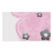 hot pink on pink chic damask pattern rectangle stickers