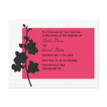 Hot Pink Orchid Invitation postcards