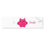 Hot Pink Owl Bumper Stickers