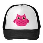 Hot Pink Owl Mesh Hats