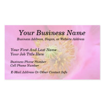 Hot Pink Poppy Flower Business Card