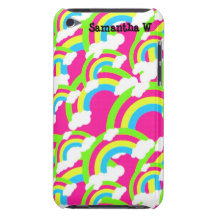 Hot Pink Rainbow Pattern iPod Touch Covers