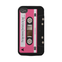 Hot Pink Retro Cassette Tape Personalised Case