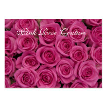 Hot Pink Roses Earring Display Business Card