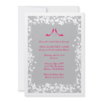 Hot Pink Shoes Bridal Shower Invitation