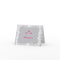 Hot Pink Shoes Bridal Shower Thank You Card