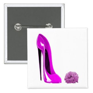 Hot Pink Stiletto Shoe and Rose