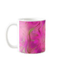 Hot pink swirly abstract mug