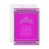 Hot Pink Tiara RSVP All Purpose