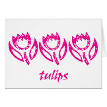 Hot Pink Tulips Card