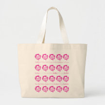Hot Pink Tulips Tote Bags