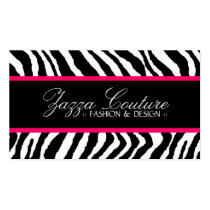 Hot Pink  Zebra Business card