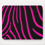 Hot Pink Zebra Print mousepads