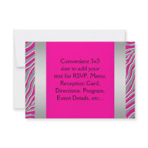 Hot Pink Zebra RSVP Announcement