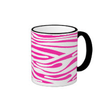 Hot Pink Zebra stripe pattern animal print Mugs