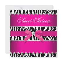 Hot Pink Zebra Sweet 16 Birthday Party