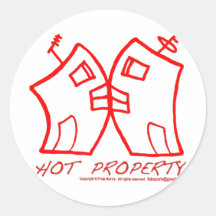 HOT PROPERTY , B-L-DING ROUND STICKER