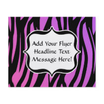 Hot Purple/Pink Zebra Stripes Monogram