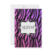 Hot Purple/Pink Zebra Stripes Monogram