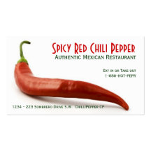 Hot Red Chilli Pepper Business Card Template