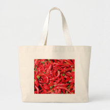 Hot Red Chilli Peppers Outdoors in the Summer Sun Bag