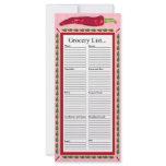 Hot Red Pepper Design Grocery List rack cards