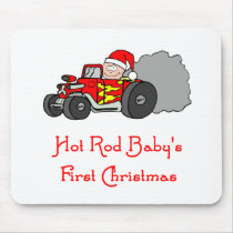 Hot Rod Baby's First Christmas Mousepad