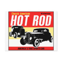 Hot Rod - Classic American Sports Car Postcard
