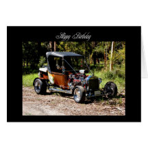 Hot Rod Happy Birthday Dad Birthday to Dad Father Greeting Cards