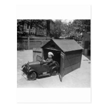 Hot Rod Pedal Car, early 1900s Postcard