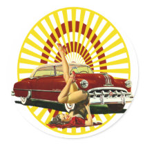 Hot Rod Pin Up Girl