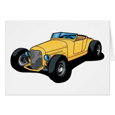Hot Rod Roadster Greeting Card by hotrodshirts