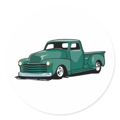 Hot Rod Truck Stickers by hotrodshirts