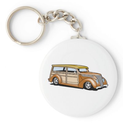 Hot Rod Woodie Key Chains by hotrodshirts
