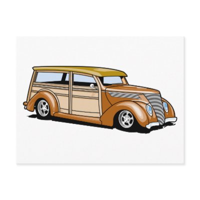 Hot Rod Woodie Postcard by hotrodshirts