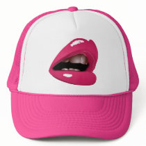 Hot Sexy Pink Lips Trucker Hats
