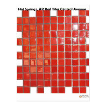 Hot Springs, AR Red Tiles Central Ave Gifts Postcards