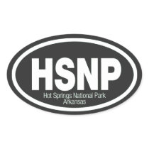 Hot Springs National Park Oval Sticker