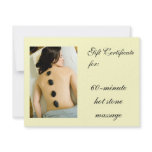 Hot Stone Massge Gift Certificate invitations